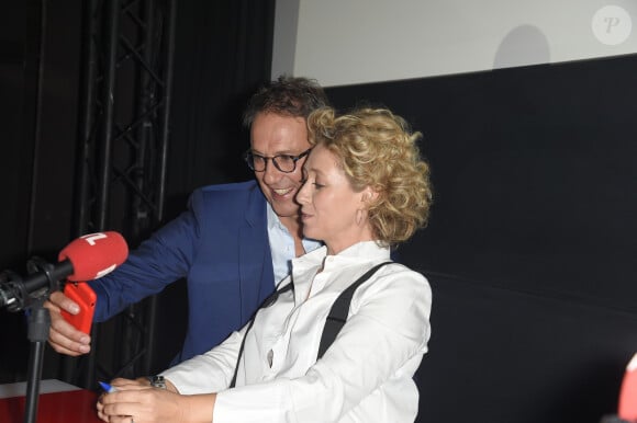 Julien Courbet et Alba Ventura - Conférence de rentrée de la station de radio RTL à Paris. Le 13 septembre 2017 © Coadic Guirec / Bestimage