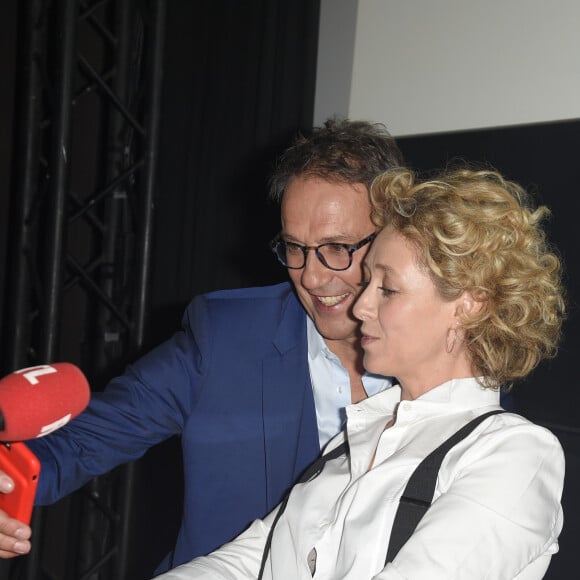 Julien Courbet et Alba Ventura - Conférence de rentrée de la station de radio RTL à Paris. Le 13 septembre 2017 © Coadic Guirec / Bestimage