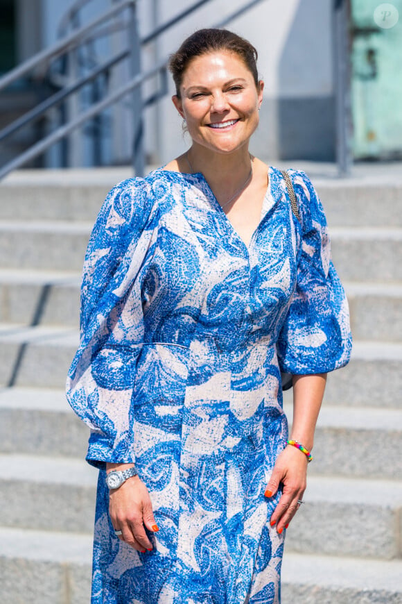 La princesse Victoria de Suède en visite à l'exposition "Planet or Plastic" au Musée Maritime de Stockholm. Le 7 juin 2023 