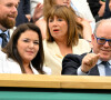 Albert de Monaco n'était pas tout seul pour l'occasion 
 
Madame Melanie Antoinette de Massy president du Monte Carlo Country Club, SAS Prince ALbert II de Monaco et Sir Lenny Henry dans la Royal Box au tournoi de Wimbledon à Londres, Royaume Uni, le 8 juillet 2024. © Chryslene Caillaud/Panoramic/Bestimage