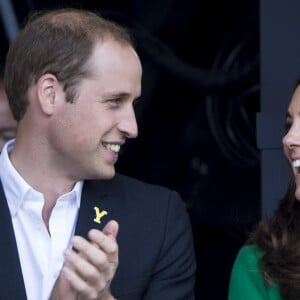 Catherine Kate Middleton (la duchesse de Cambridge) et le prince William à l' arrivée de la première étape du tour de France a Harrogate en Angleterre Le 05 Juillet 2014 