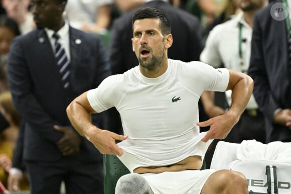 Elle en a profité pour passer du temps avec Novak Djokovic
 
Novak Djokovic - Serbie - Tournoi de tennis de Wimbledon à Londres le 8 juillet 2024.