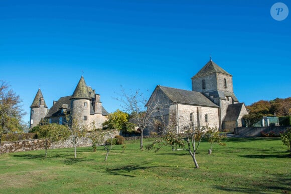 Affieux (19). Vue du chateau et de l'eglise paroissiale Saint-Pardoux, connue des le XIIe siecle, du village sur le plateau de Millevaches dans le parc naturel regional de Millevaches en Limousin. - Photo by Dupuy/ANDBZ/ABACAPRESS.COM