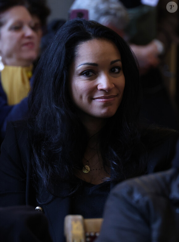 Cindy Fabre lors du lancement de 'Une Jonquille contre le cancer' à Paris le 12 Mars 2024. © Denis Guignebourg/Bestimage