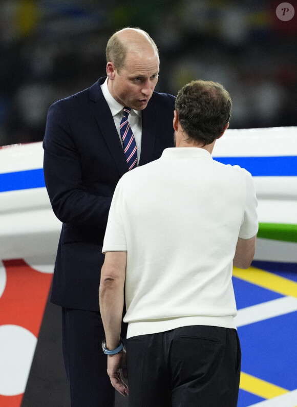 Le prince William et Gareth Southgate lors de la finale de l'UEFA Euro 2024 à l'Olympiastadion de Berlin, le 14 juillet 2024. Photo Nick Potts/PA Wire/ABACAPRESS.COM