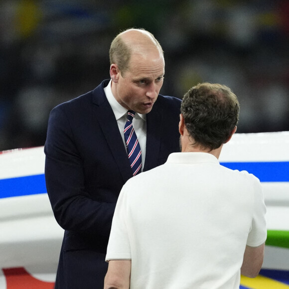 Le prince William et Gareth Southgate lors de la finale de l'UEFA Euro 2024 à l'Olympiastadion de Berlin, le 14 juillet 2024. Photo Nick Potts/PA Wire/ABACAPRESS.COM