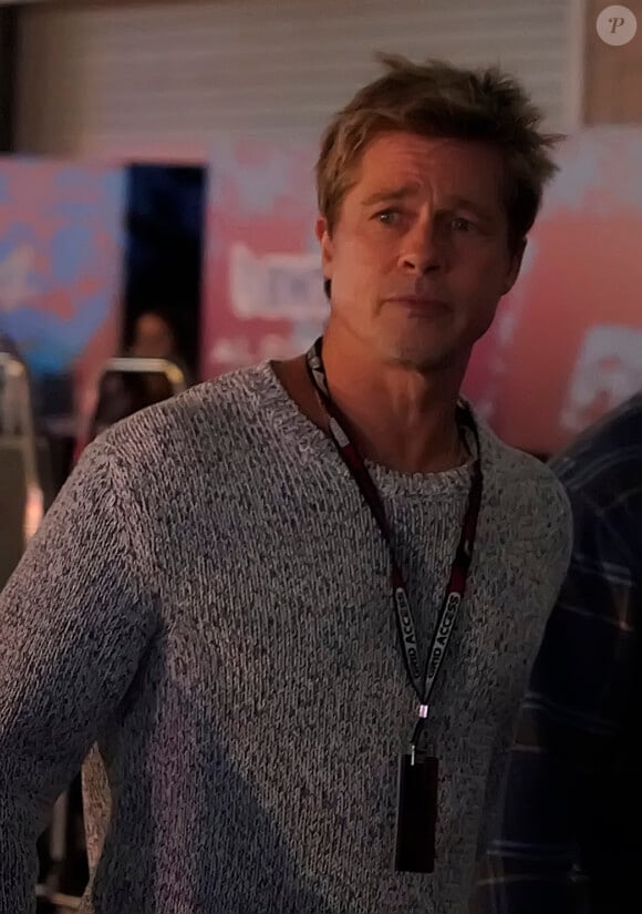 Brad Pitt au Grand Prix de F1 de Las Vegas, le 17 novembre 2023