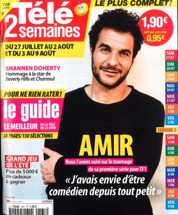 Couverture du magazine Télé 2 semaines.