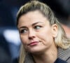 Laure Boulleau est la maman d'une petite Clara née en février dernier. Une petite fille qu'elle affiche très peu par choix.
Laure Boulleau - Personnalités dans les tribunes du match de football en ligue 1 Uber Eats PSG / Reims au Parc des Princes à Paris. 