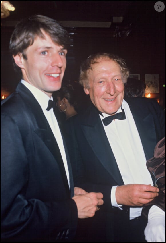 Lambert Wilson et son père Georges à la cérémonie des Molières 1988