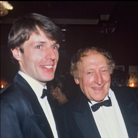 Lambert Wilson et son père Georges à la cérémonie des Molières 1988