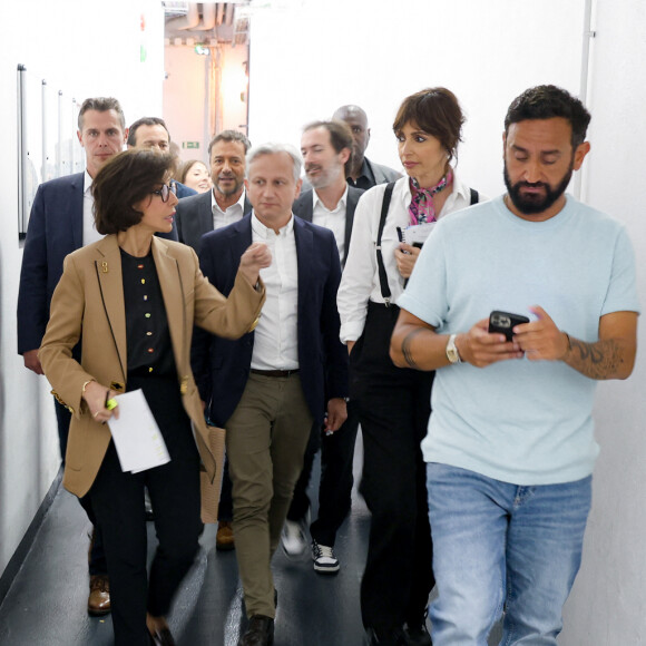 Exclusif - Rachida Dati, ministre de la Culture, Cyril Hanouna lors de l'émission Touche pas à mon poste (TPMP) diffusée en direct sur C8 le 11 juin 2024. © Agence / Bestimage 