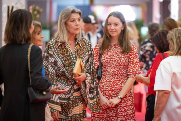 La Princesse Caroline de Hanovre et sa fille la princesse Alexandra de Hanovre assistent au 54ème Concours International de Bouquets au Tunnel Riva de Monaco. Cette année, le thème du concours est "La Fête du Cirque", un hommage au Prince Rainier III de Monaco en cette année de célébration du centenaire de sa naissance. © Olivier Huitel/Pool Monaco/Bestimage