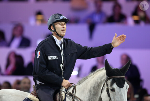 Nicolas Canteloup lors de la troisième journée du Longines Masters de Paris 2016 au parc des expositions de Villepinte le 3 décembre 2016