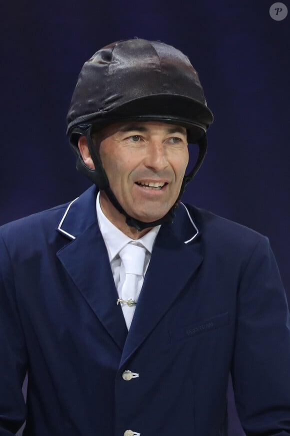 Nicolas Canteloup lors de la deuxième journée du Longines Masters de Paris 2016 au parc des expositions de Villepinte le 2 décembre 2016.