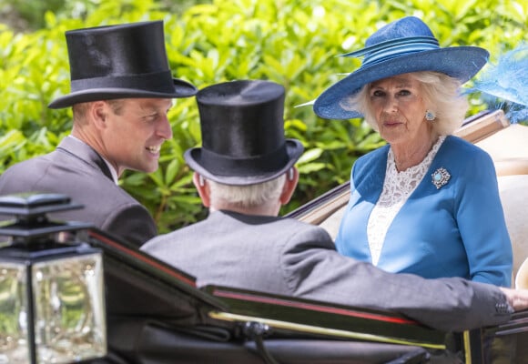 La raison de cette possible brouille entre beau-fils et belle-mère ? 
Le prince William de Galles, la reine consort d'Angleterre Camilla Parker Bowles - La famille royale d'Angleterre aux courses hippiques "Royal Ascot 2024" à Ascot. Le 19 juin 2024 © Cover Images / Zuma Press / Bestimage