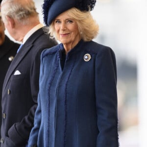 Camilla Parker Bowles, reine consort d'Angleterre - Cérémonie de bienvenue du président de la Corée du Sud et de sa femme à Horse Guards Parade à Londres, le 21 novembre 2023. 