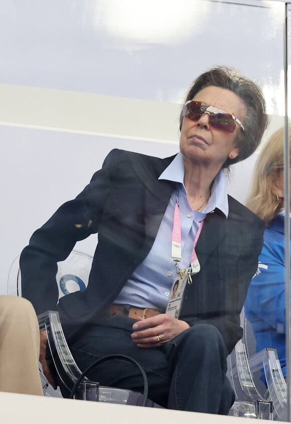 La Princesse Anne - Les célébrités assistent à la Finale de Rugby à 7 opposant la France aux Fidji lors des Jeux Olympiques de Paris 2024 (JO) au Stade de France à Saint-Denis, Seine Saint-Denis, le 27 juillet 2024. © Jacovides-Perusseau/Bestimage 