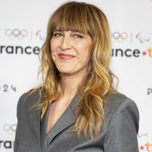 Daphné Bürki lors de la présentation des journalistes et chroniqueurs de France Télévisions pour les Jeux Olympiques 2024 au musée de l'Homme à Paris, le 11 juin 2024. © Pierre Perusseau / Bestimage 