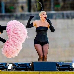 Lady Gaga en répétition pour l'ouverture des jeux Olympiques (JO) de Paris 2024 sur la Seine à Paris, France, le 26 juillet 2024. © Pierre Perusseau - Dominique Jacovides /Besrtimage 