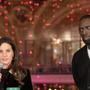 Omar Sy et sa femme Hélène - Lancement de "1,2,3... Noël" lors de l'inauguration des vitrines et du sapin de Noël 2021 des Galeries Lafayette Haussmann 2021 à Paris. Le 17 novembre 2021