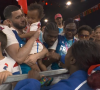 Une victoire qu'elle a célébrée en famille
Clarisse Agbégnénou avec sa fille après sa médaille d'or aux JO 2024 de Paris. Capture France 2.