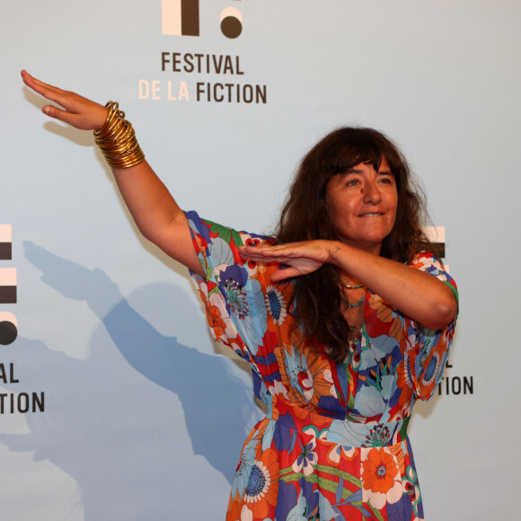 Romane Bohringer à la projection des trois premiers épisodes de la fiction "L'amour flou" lors de la 23ème édition du Festival de la Fiction tv de la Rochelle 2021 à La Rochelle, France, le 15 septembre 2021. © Jean-Marc Lhomer/Bestimage 