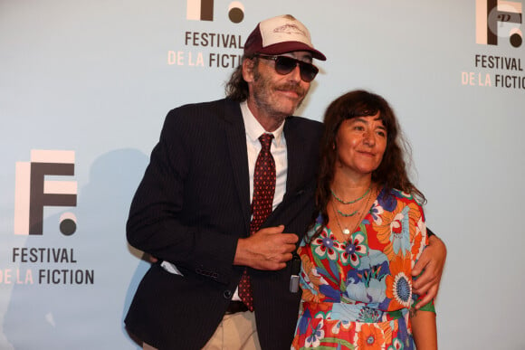 Romane Bohringer et Philippe Rebbot à la projection des trois premiers épisodes de la fiction "L'amour flou" lors de la 23ème édition du Festival de la Fiction tv de la Rochelle 2021 à La Rochelle, France, le 15 septembre 2021. © Jean-Marc Lhomer/Bestimage 