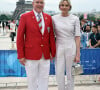 Mais ce que l'on retient, c'est qu'ils sont aujourd'hui très amoureux 
Le prince Albert II de Monaco et la princesse Charlene - Cérémonie d'ouverture des Jeux Olympique (JO) de Paris 2024 le 26 juillet 2024