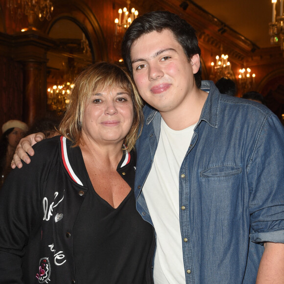 Michèle Bernier et son fils Enzo Gaccio - People à la générale du woman show "Vive Demain !" de Michèle Bernier au théâtre des Variétés à Paris le 28 janvier 2019. © Coadic Guirec/Bestimage