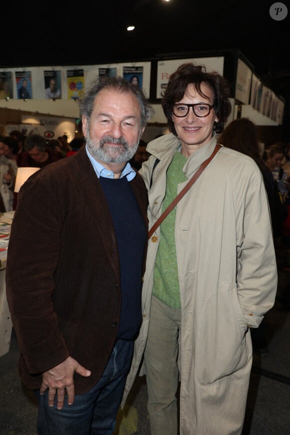 Denis Olivennes et Inès de La Fressange lors du Festival du livre de Paris le 22 avril 2023 à Paris. Jérôme Dominé/ABACAPRESS.COM