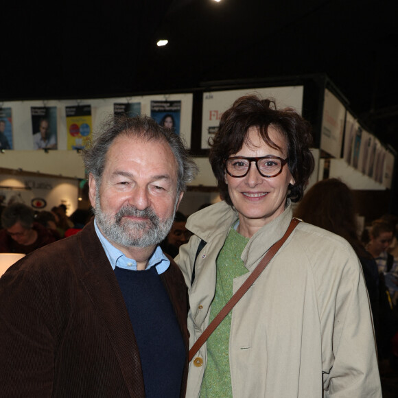 Denis Olivennes et Inès de La Fressange lors du Festival du livre de Paris le 22 avril 2023 à Paris. Jérôme Dominé/ABACAPRESS.COM