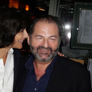 Ines de la Fressange et Denis Olivennes assistent à la première d'Opium qui s'est tenue au Cinéma Le Saint Germain à Paris, le 27 septembre 2013. Jérôme Domine/ABACAPRESS.COM