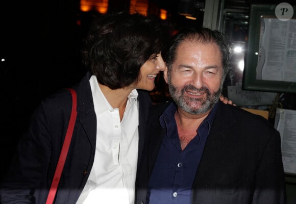 Ines de la Fressange et Denis Olivennes assistent à la première d'Opium qui s'est tenue au Cinéma Le Saint Germain à Paris, le 27 septembre 2013. Jérôme Domine/ABACAPRESS.COM