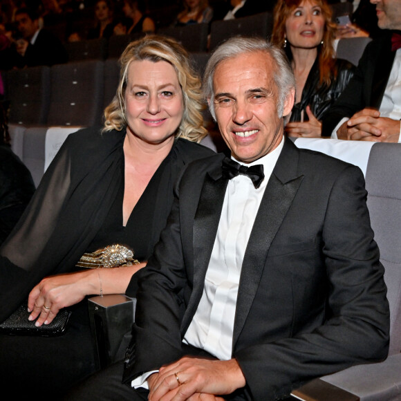 Paul et Luana Belmondo durant la soirée de clôture du 20eme Monte Carlo Film Festival de la Comédie, au Grimaldi Forum à Monaco. Le 29 avril 2023. © Bruno Bebert / Bestimage