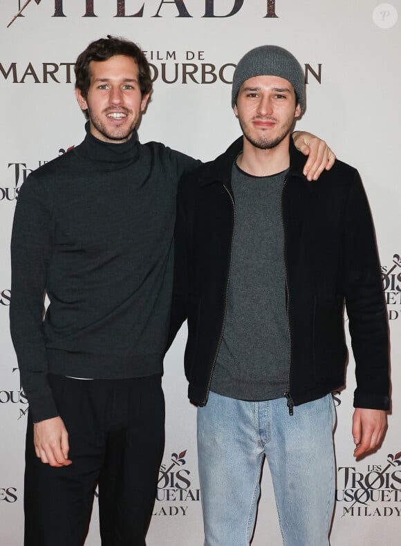 Victor Belmondo et Giacomo Belmondo - Première du film "Les Trois Mousquetaires: Milady" au Grand Rex à Paris le 10 décembre 2023. © Coadic Guirec-Dominique Jacovides /Bestimage 