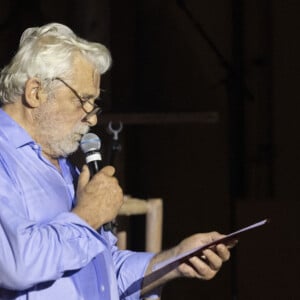 Exclusif - Jacques Weber et Michel Boujenah - Christophe Maé, à l'occasion de sa tournée "Carnet de voyage", en concert au Théâtre de verdure lors du 40ème Festival de Ramatuelle. Le 1er août 2024 © Cyril Bruneau / Festival de Ramatuelle / Bestimage 