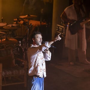 Exclusif - Christophe Maé - Christophe Maé, à l'occasion de sa tournée "Carnet de voyage", en concert au Théâtre de verdure lors du 40ème Festival de Ramatuelle. Le 1er août 2024 © Cyril Bruneau / Festival de Ramatuelle / Bestimage 