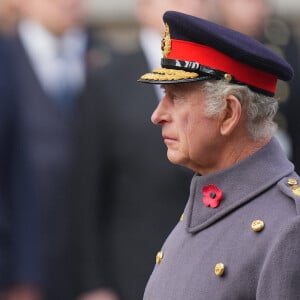 "le cancer de Charles n'a pas disparu"
Le roi Charles III d'Angleterre - Les membres de la famille royale d'Angleterre et les personnalités lors du "Remembrance Sunday Service" à Londres le 13 novembre 2022. 