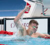 Mais cette nouvelle popularité a un coût, et le revers de la médaille peut être difficile à assumer...
Léon Marchand célèbre sa victoire dans la finale du 200m brasse lors de la cinquième journée des Jeux Olympiques d'été de Paris 2024 à Paris La Défense Arena, le 31 juillet 2024. David Nivière/ABACAPRESS.COM