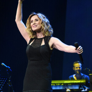 Lara Fabian se produit lors de son concert Camouflage au Zénith de Paris, le 16 juin 2018. Alain Apaydin/ABACAPRESS.COM