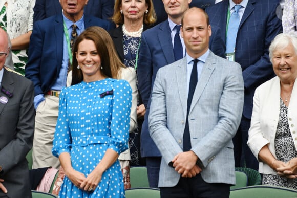 Le prince William et Catherine (Kate) Middleton dans les tribunes du tournoi de Wimbledon, le 5 juillet 2022. © Ray Tang/Zuma Press/Bestimage