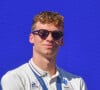 Léon Marchand - L'équipe de France de natation acclamée au club France lors des Jeux Olympiques de Paris 2024 (JO) le 5 aout 2024.