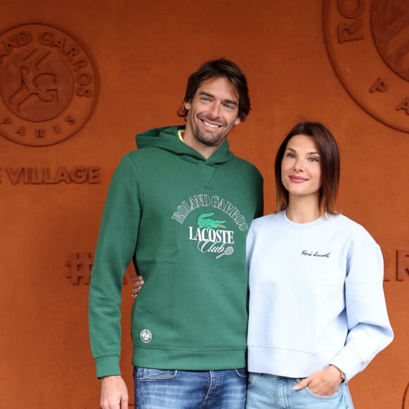 Camille Lacourt et sa compagne Alice Detollenaere - Célébrités au village des Internationaux de France de tennis de Roland Garros 2024 à Paris le 2 juin 2024. © Jacovides / Moreau / Bestimage