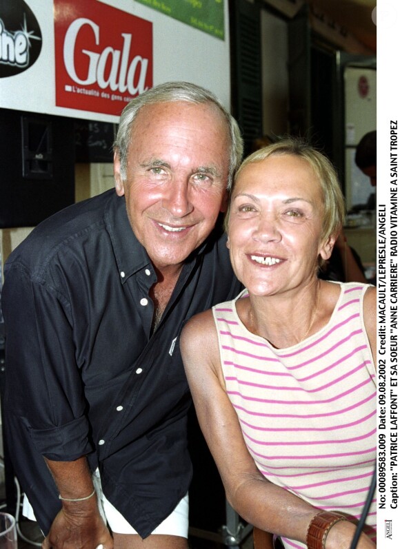 Patrice Laffont et sa soeur Anne Carrière à Saint-Tropez.