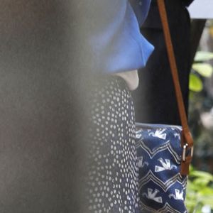 Semi-exclusif - Francis Vandenhende et Olivier Minne à la sortie des obsèques de la journaliste Jacqueline Caurat (officier de l'ordre national du Mérite) en l'église Notre-Dame de l'Assomption de Passy à Paris, France, le 2 juin 2021. 
