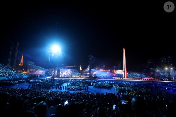 Illustration Obélisque lors de la cérémonie d'ouverture des jeux paralympiques Paris 2024 place de la Concorde à Paris le 28 août 2024. © Jacovides / Perusseau / Bestimage  Opening ceremony of the Paris 2024 Paralympic Games at Place de la Concorde in Paris on 28 August 2024 