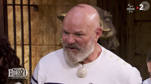 Philippe Etchebest ressort blessé à la tête suite à une épreuve dans "Fort Boyard". M6