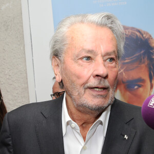 Exclusif - Alain Delon donne une master class au 72ème Festival du Film de Cannes alors qu'il s'apprête à recevoir une Palme d'Or d'honneur pour l'ensemble de sa carrière, Cannes, le 19 mai 2019. ©Denis Guignebourg/BestIlmage 