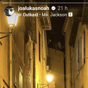 Mais il n'a pas dévoilé l'identité de celle-ci
Joalukas Noah s'affiche amoureux dans sa story Instagram